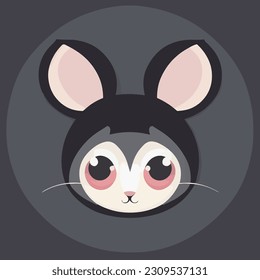 Cute vector illustration or icon of a mouse