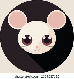 Cute vector illustration or icon of a mouse