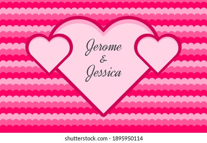 Cute Vector ilustración del amor, afiche de pancarta, fondo de fondo de fondo plantilla Romántico