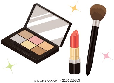 Cute vector illustration of makeup tools.