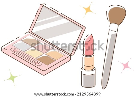 Cute vector illustration of makeup tools.