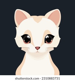 Cute vector illustration of mangust or ferret. Great cartoon character