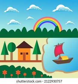  Ilustración vectorial de la naturaleza.