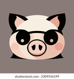 Cute Vektorgrafik eines Schweins