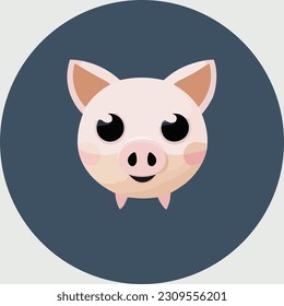 Cute Vektorgrafik eines Schweins