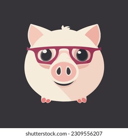 Cute Vektorgrafik eines Schweins