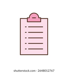 Icono de Portapapeles de nota de papel mínimo