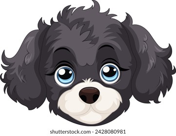 Cute vector illustration of a playful puppy