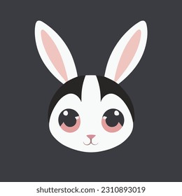 Cute vector illustration of a rabbit. Great cartoon character
