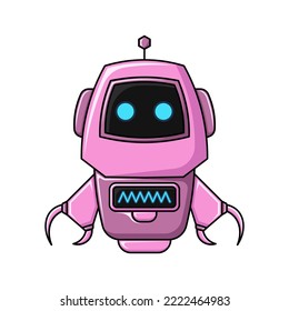 süße Vektorgrafik Roboter rosa Design. eine moderne Illustration des Roboterdesigns
