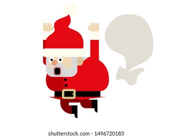 A cute vector illustration of Santa Claus who is falling down