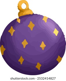 cute vector illustration of snowy Christmas decoration asset