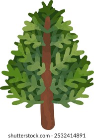 cute vector illustration of snowy Christmas decoration asset