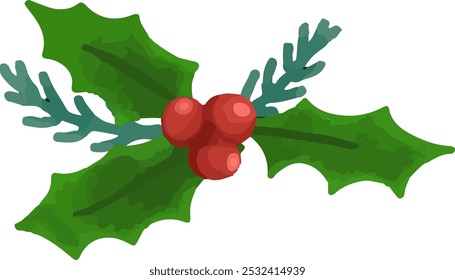 ilustração vetorial bonito de decoração de Natal nevado ativo