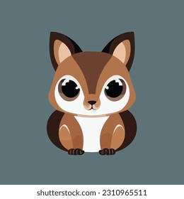 Cute vector illustration of  a squirell. Great cartoon character