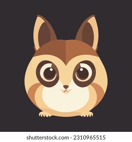 Cute vector illustration of  a squirell. Great cartoon character