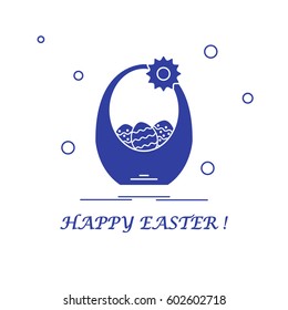 Cute vector illustration with symbols for Easter. Design for banner, poster or print. 