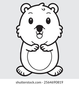Cute vector illustration for toddlers colouring page kids