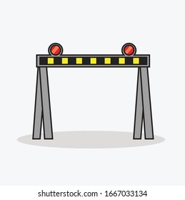 cute vector illustration of under construction sign