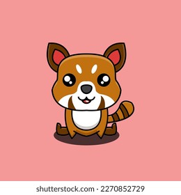cute vector illustration of a weasel