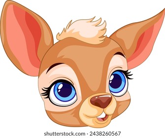 Cute vector illustration of a young deer