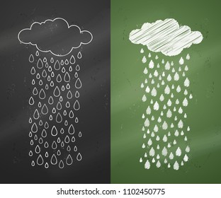 Cute vector illustrations for kid's room, invitation or greeting card. Two variations.