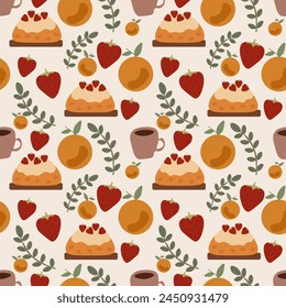 Cute vector ilustration seamless patern.Great for textile,fabric,wrapping paper,and any print.Vintages style.