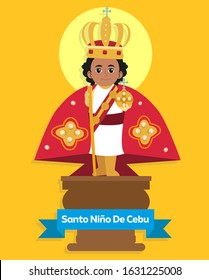 Cute Vector Image of Señor Santo Niño De Cebu