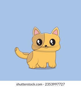 Cute-Vektorkätzchen-Zeichentrickfigur