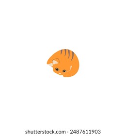cute vector kittens playing illustration
