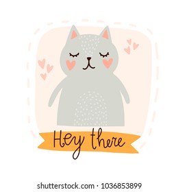 Cute vector kitty