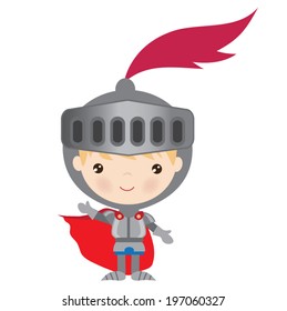 Cute vector knight illustration