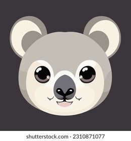 Cute vector koala illustration or icon