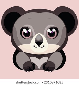 Cute vector koala illustration or icon