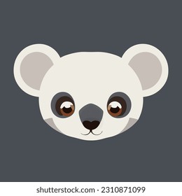 Icono o ilustración de koala de vector circular