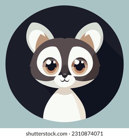 Cute vector lemur illustration. Great character