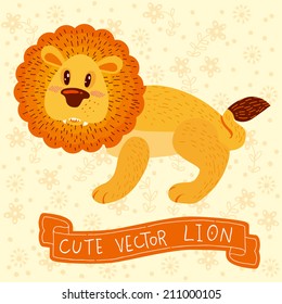 Cute vector lion