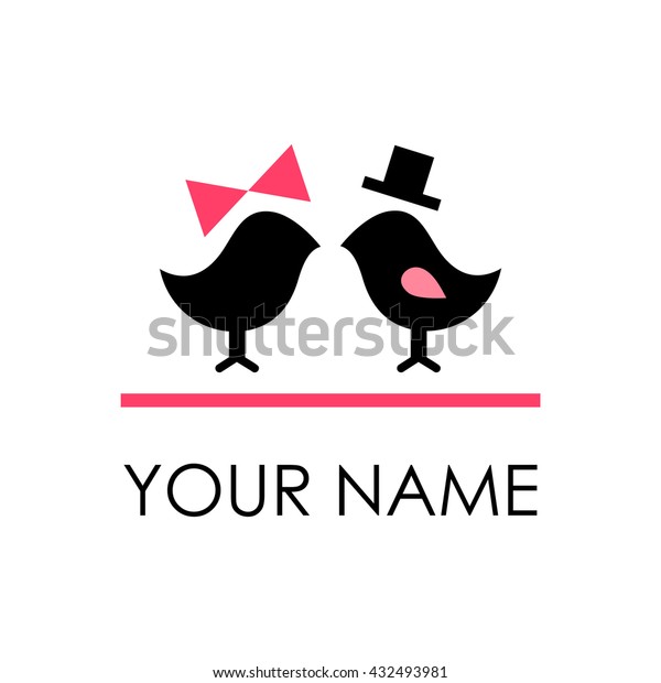 Cute Vector Logo Birds Black Isolated Stock Vector (Royalty Free) 432493981