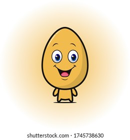 Cute vector mascot egg icon