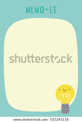 cute vector memo it sticker template memo stock vector royalty free
