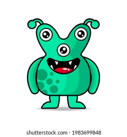 cute vector monster design mascot kawaii