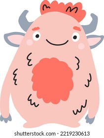 Cute vector monster illustrations design. Collection art for Halloween, baby shower, birthday party