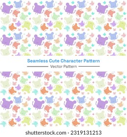 Cute Vector Mouse Character Shapes Illustration Pattern