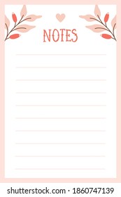 Cute vector notes blank in adorable Christmas wintery design.