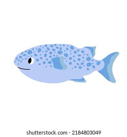 Cute vector ocean illustration with pufferfish.Underwater cartoon creatures.Marine animals.Cute childrens design for fabric, clothing,book, postcard,wrapping paper.