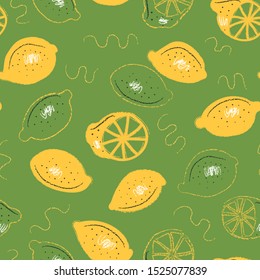  Cute vector organic fruits pattern