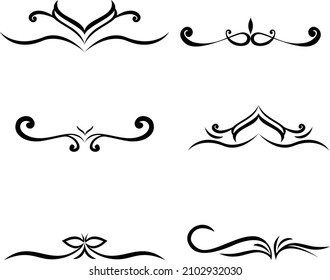 Cute vector ornament set for borders, frames