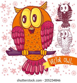 Cute vector owl