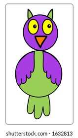 Cute vector owl, all scalable
