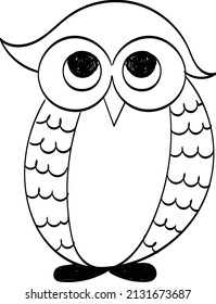Cute vector owl character. Owls icons, bright owls with different emotions